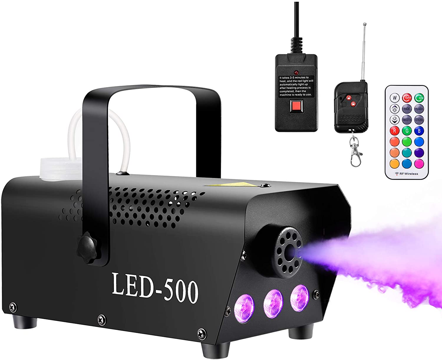 IPHUNGO Fog Machine with Controllable Lights