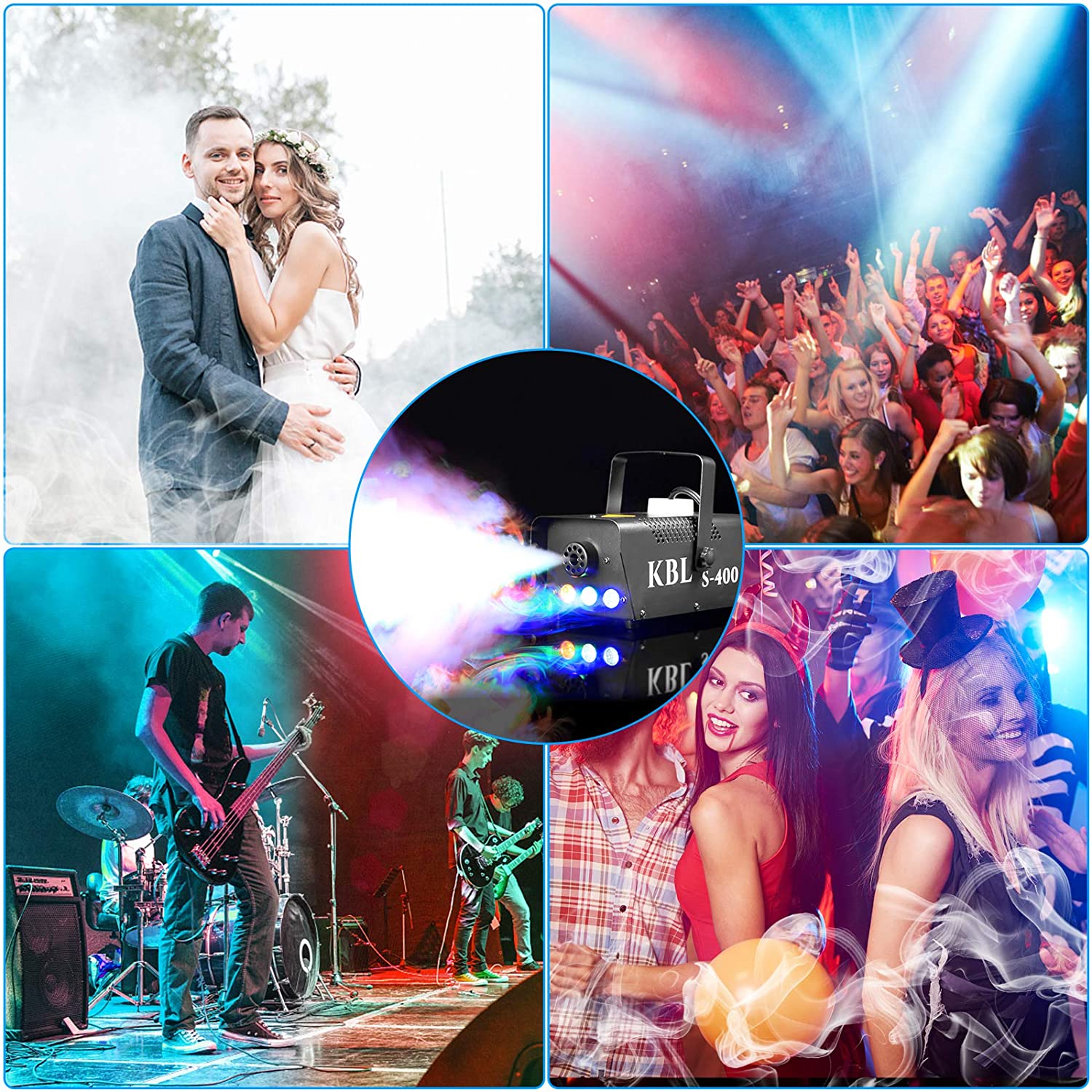 KBLbfb Portable Fog Machine with LED Lights